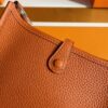 H Factory Bags Mini Evelyne Togo Leather Orange Silver Hardware 16cm Full Handmade
