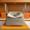 H Factory Bags Lindy Togo Leather Turtledove Grey Silver Hardware 26cm Full Handmade Phw