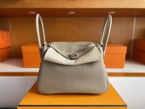 mmexport1760687315574-1024x768-1 H Factory Bags Lindy Togo Leather Turtledove Grey Silver Hardware 26cm Full Handmade Phw
