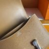 H Factory Bags Constance Epsom Leather CK37 Golden Brown Silver Hardware 18cm Full Handmade