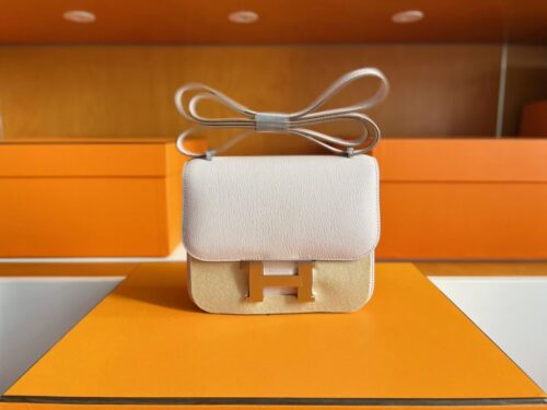 mmexport1760690699096-1024x768-1 H Factory Bags Constance Chever Leather Fresh Light Pink Silver Hardware 18cm Full Handmade