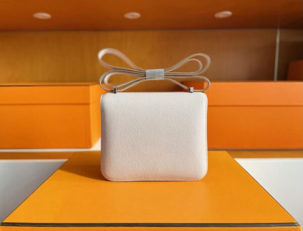 mmexport1760690700653-1024x780-1 H Factory Bags Constance Chever Leather Fresh Light Pink Silver Hardware 18cm Full Handmade