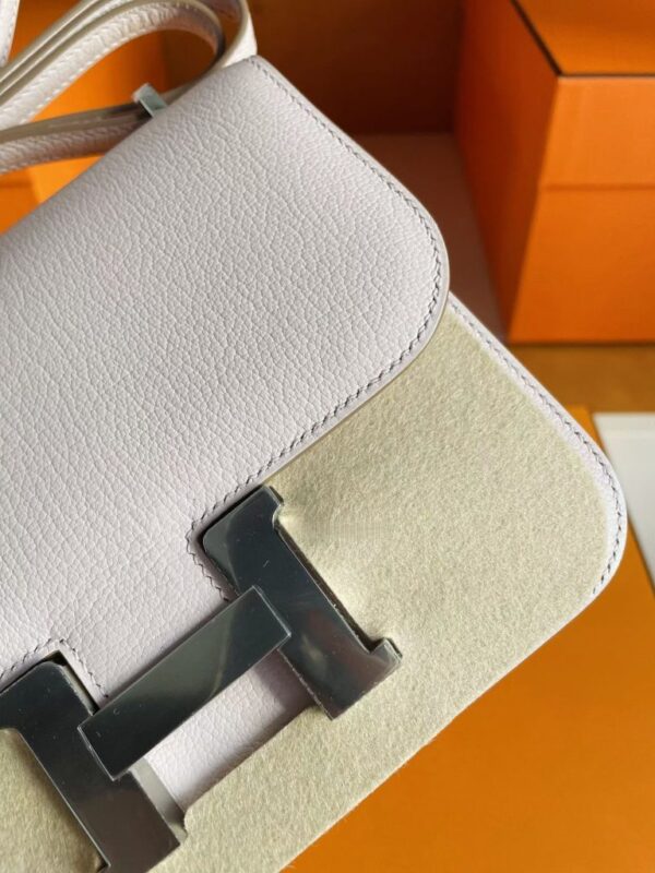 mmexport1760690718682-768x1024-1 H Factory Bags Constance Chever Leather Fresh Light Pink Silver Hardware 18cm Full Handmade