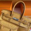 H Factory Bags Birkin Cargo Canvas & Swift Leather Khaki Yellow Silver Hardware 35cm Full Handmade