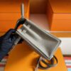 H Factory Bags Kelly Togo Leather Medium Grey Silver Hardware 25cm Full Handmade