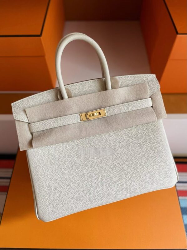 mmexport1761357301265-768x1024-1 H Factory Bags Birkin Togo Leather Cream White Gold Hardware 25cm Full Handmade