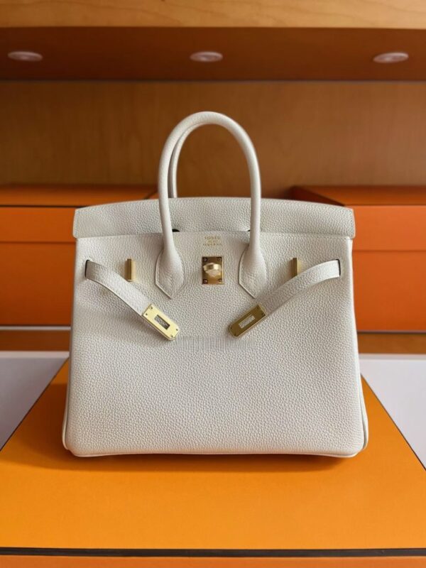 mmexport1761357310777-768x1024-1 H Factory Bags Birkin Togo Leather Cream White Gold Hardware 25cm Full Handmade