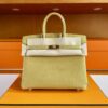 H Factory Bags Birkin Chever Leather Shiny Gold Gold Hardware 25cm Full Handmade
