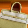 H Factory Bags Birkin Chever Leather Shiny Gold Gold Hardware 25cm Full Handmade