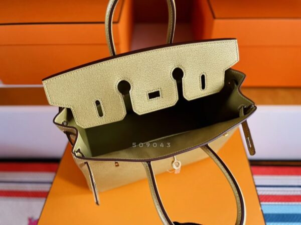 H Factory Bags Birkin Chever Leather Shiny Gold Gold Hardware 25cm Full Handmade