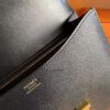 H Factory Bags Constance Epsom Leather CK89 Black Silver Hardware 18cm Full Handmade
