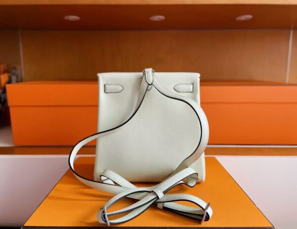 H Factory Bags Kelly Ado Togo Leather Cream White Silver Hardware 22cm Full Handmade