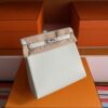 H Factory Bags Kelly Ado Togo Leather Cream White Silver Hardware 22cm Full Handmade