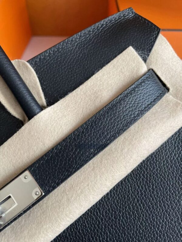 mmexport1761358337316-768x1024-1 H Factory Bags Birkin Shoulder Evercolor Leather CK89 Black Silver Hardware 29cm Full Handmade