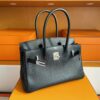 mmexport1761358339808-1024x787-1 H Factory Bags Birkin Shoulder Evercolor Leather CK89 Black Silver Hardware 29cm Full Handmade