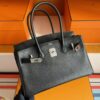 mmexport1761358341410-1024x786-1 H Factory Bags Birkin Shoulder Evercolor Leather CK89 Black Silver Hardware 29cm Full Handmade