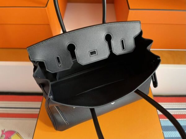 mmexport1761358343322-1024x768-1 H Factory Bags Birkin Shoulder Evercolor Leather CK89 Black Silver Hardware 29cm Full Handmade