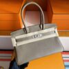 H Factory Bags Birkin Shoulder Evercolor Leather CK18 Etoupe Grey Silver Hardware 29cm Full Handmade