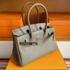 H Factory Bags Birkin Shoulder Evercolor Leather CK18 Etoupe Grey Silver Hardware 29cm Full Handmade