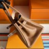 H Factory Bags Birkin Shoulder Evercolor Leather CK37 Golden Brown Silver Hardware 29cm Full Handmade