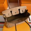 H Factory Bags Birkin Shoulder Evercolor Leather CK37 Golden Brown Silver Hardware 29cm Full Handmade