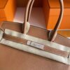 H Factory Bags Birkin Shoulder Evercolor Leather CK37 Golden Brown Silver Hardware 29cm Full Handmade